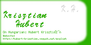 krisztian hubert business card